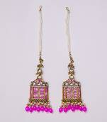 partywear earrings in beads and kundan