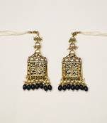 partywear earrings in beads and kundan