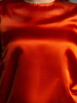 Rust satin top 2