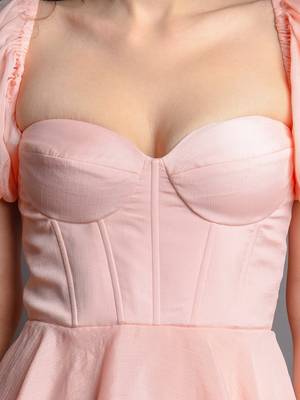 Peach layered dress 2