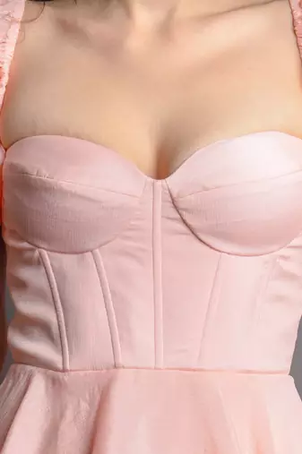 Peach layered dress