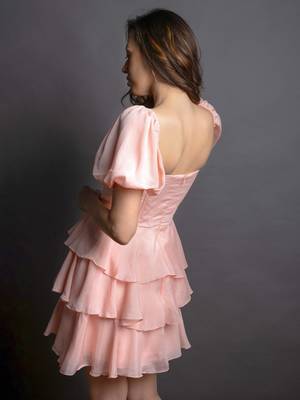 Peach layered dress 3