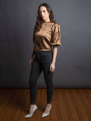 Bronze satin top 2