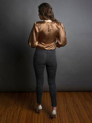 Bronze satin top 3