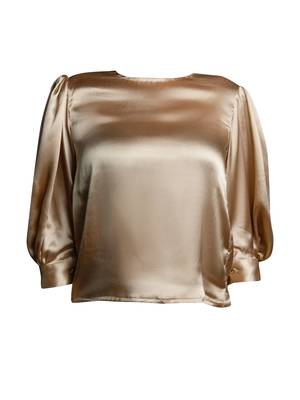 Gold satin top 4