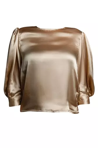 Gold satin top