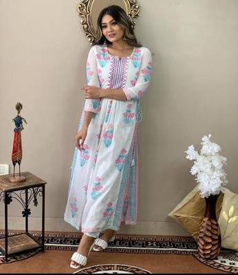 Peershah white kurta with pant set 1