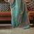 Kimisha women's rama silk woven saree with unstitched blouse piece