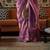 Kimisha women's purple silk woven saree with unstitched blouse piece