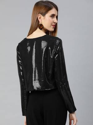 Black sequins jacket 2
