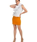 White one shoulder ruffled top