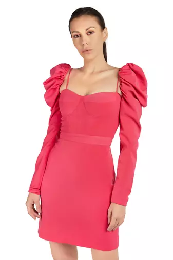 Hot pink lachka corset dress