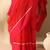 Red chanderi cotton saree set