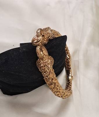 Designer Rajwadi Plated Elephant Design Brass Kada for Women (1 Piece) 1