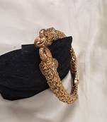 Designer Rajwadi Plated Elephant Design Brass Kada for Women (1 Piece)