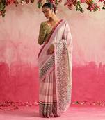 Off white bahar saree set