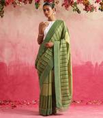 Chartreuse green naagfani saree set