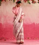 Off white manzar saree set