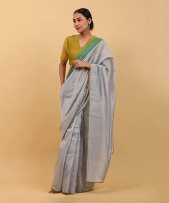 Grey ready to wear saree set 2