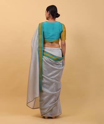 Grey ready to wear saree set 4