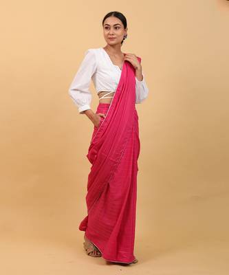 Pink saree set 2
