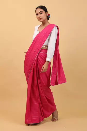 Pink saree set