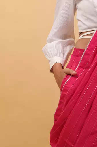 Pink saree set
