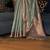 Kimisha women's sage green silk woven saree with unstitched blouse piece