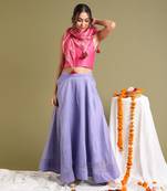 Pink & Lavender Flared Skirt Set