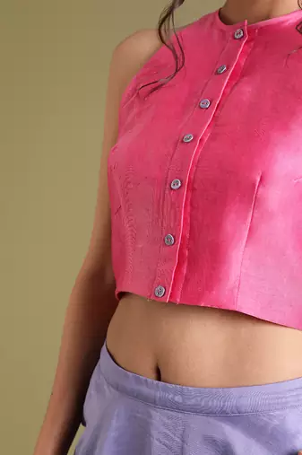 Pink & Lavender Flared Skirt Set