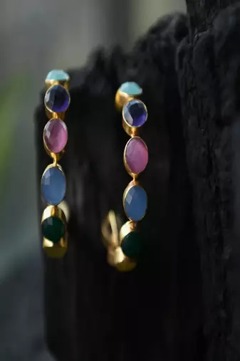 Emily Rainbow Hoops