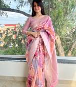 ONION PINK BEAUTIFUL  PRETTY SAREE