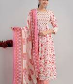 White Colour Readymade Salwaar Kameez For Festive Girlish Looks