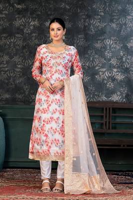 Gray Colour Ethnic Festive Wear Salwaar Kameez For Girlish Looks 1