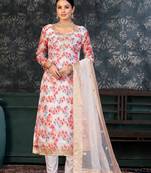 Gray Colour Ethnic Festive Wear Salwaar Kameez For Girlish Looks