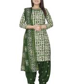 Salwar studio synthetic dress material for women-green