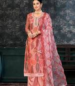 Glamorous Red Colour Santoon Salwaar Kameez For Festive Looks
