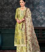 Glamorous Green Colour Santoon Salwaar Kameez For Festive Looks