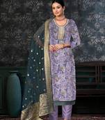 Glamorous Lavender Colour Santoon Salwaar Kameez For Festive Looks