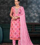 Beautiful Pink Colour Ethnic Salwaar Kameez For Festive Looks