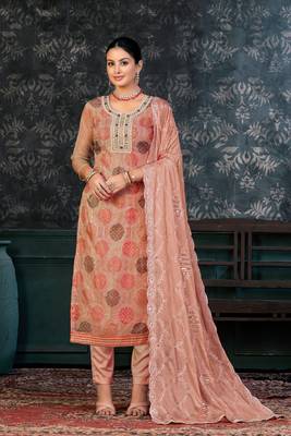 Beautiful Brown Colour Ethnic Salwaar Kameez For Festive Looks 1