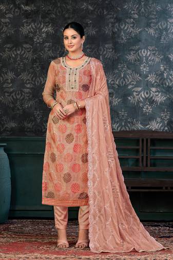 Beautiful Brown Colour Ethnic Salwaar Kameez For Festive Looks