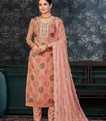 Beautiful Brown Colour Ethnic Salwaar Kameez For Festive Looks