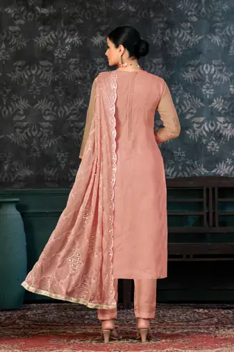 Beautiful Brown Colour Ethnic Salwaar Kameez For Festive Looks