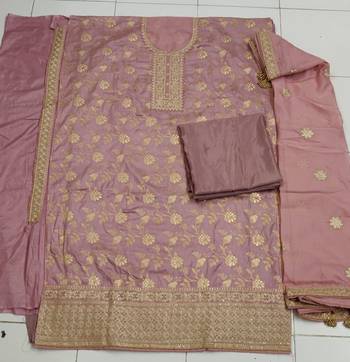 Mauve Colour Heavy Embroidered Partywear Salwar Kameez 3