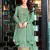 Green Colour Heavy Embroidered Partywear Salwar Kameez