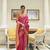 Kimisha women's rani silk woven saree with unstitched blouse piece