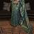 Kimisha women's green silk woven saree with unstitched blouse piece