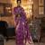 Kimisha women's wine silk woven saree with unstitched blouse piece