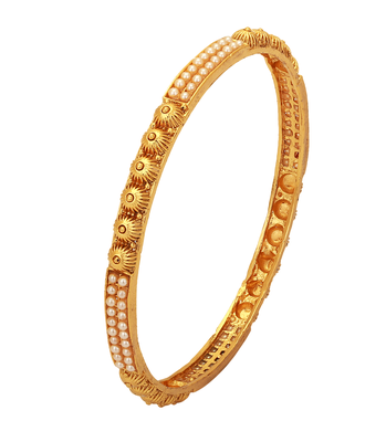 Women set of four 24ct copper gold-plated handcrafted bangle 4